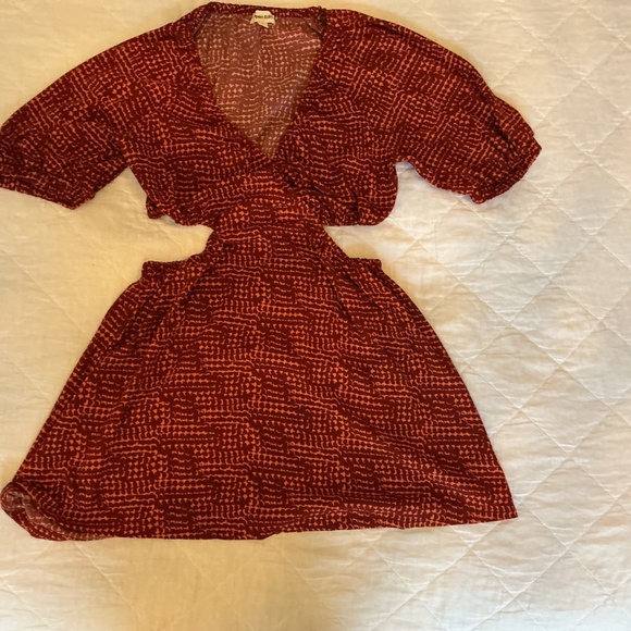 Open Edit Cutout Puff Sleeve Minidress L NWOT - Picture 2 of 3